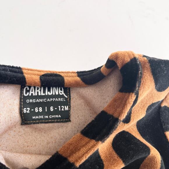 Carlijnq unisex velour animal print bodysuit size 6-12 months - Picture 5 of 7